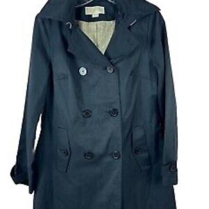 Classic Black Double-Breasted Women's Coat